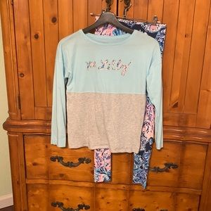 Lilly pulitzer long sleeve tee and leggings set